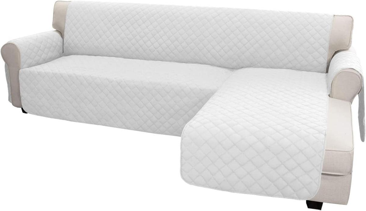 Easy-Going L Shape Sofa Slipcover - Sectional Couch Cover with Chaise - Reversible Sofa Cover for