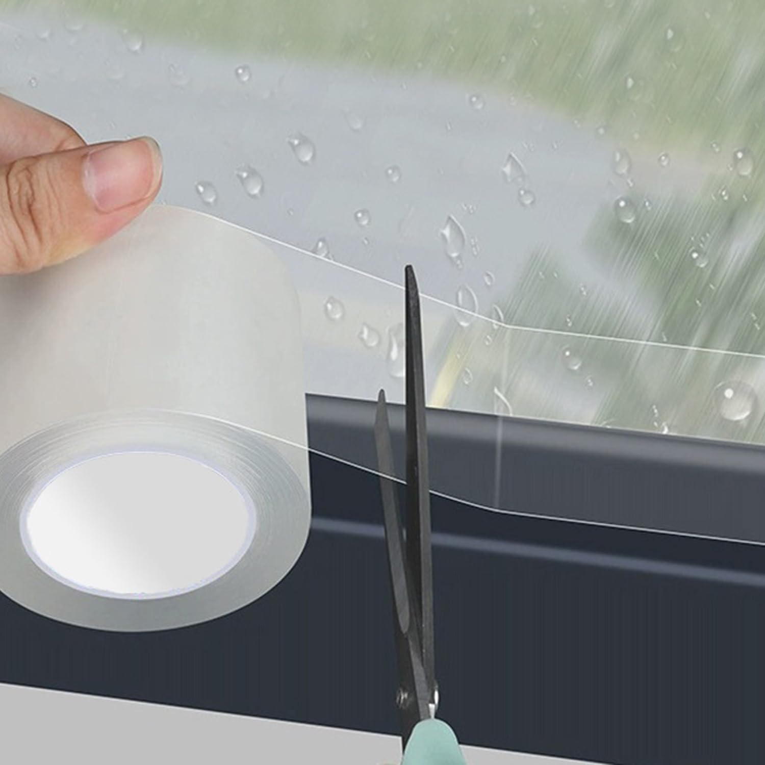 Transparent Window Weather Sealing Tape 2.76 Inch x 16.5 FT Weather Stripping Residue-Free Clear