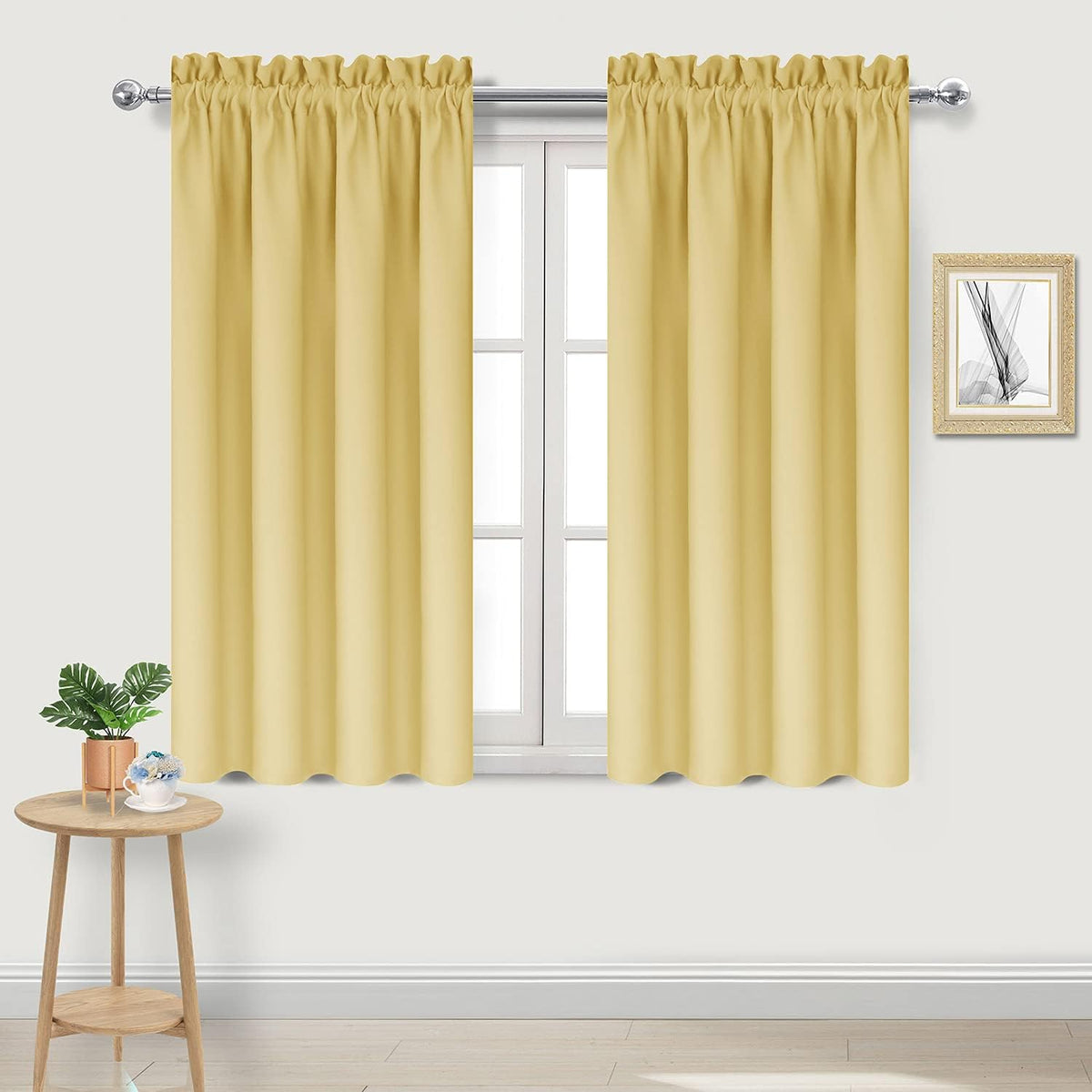 DWCN Blackout Curtains for Bedroom – Rod Pocket Thermal Insulated Noise Reducing Noise Reducing