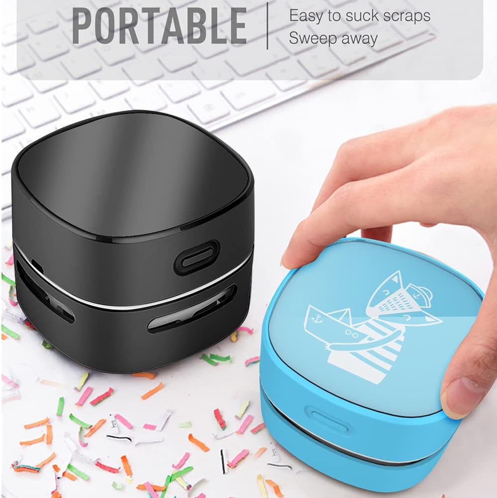 ODISTAR Desktop Vacuum Cleaner, Mini Table dust Sweeper Energy Saving,High Endurance up to 400