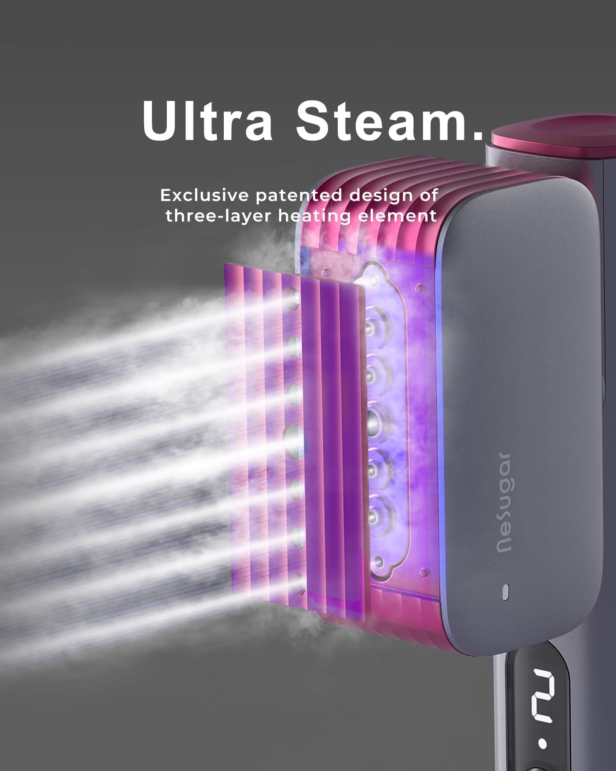 nesugar G2 Pro Smart Handheld Steamer for Clothes – Global Voltage Adaptation, Palm-Sized &