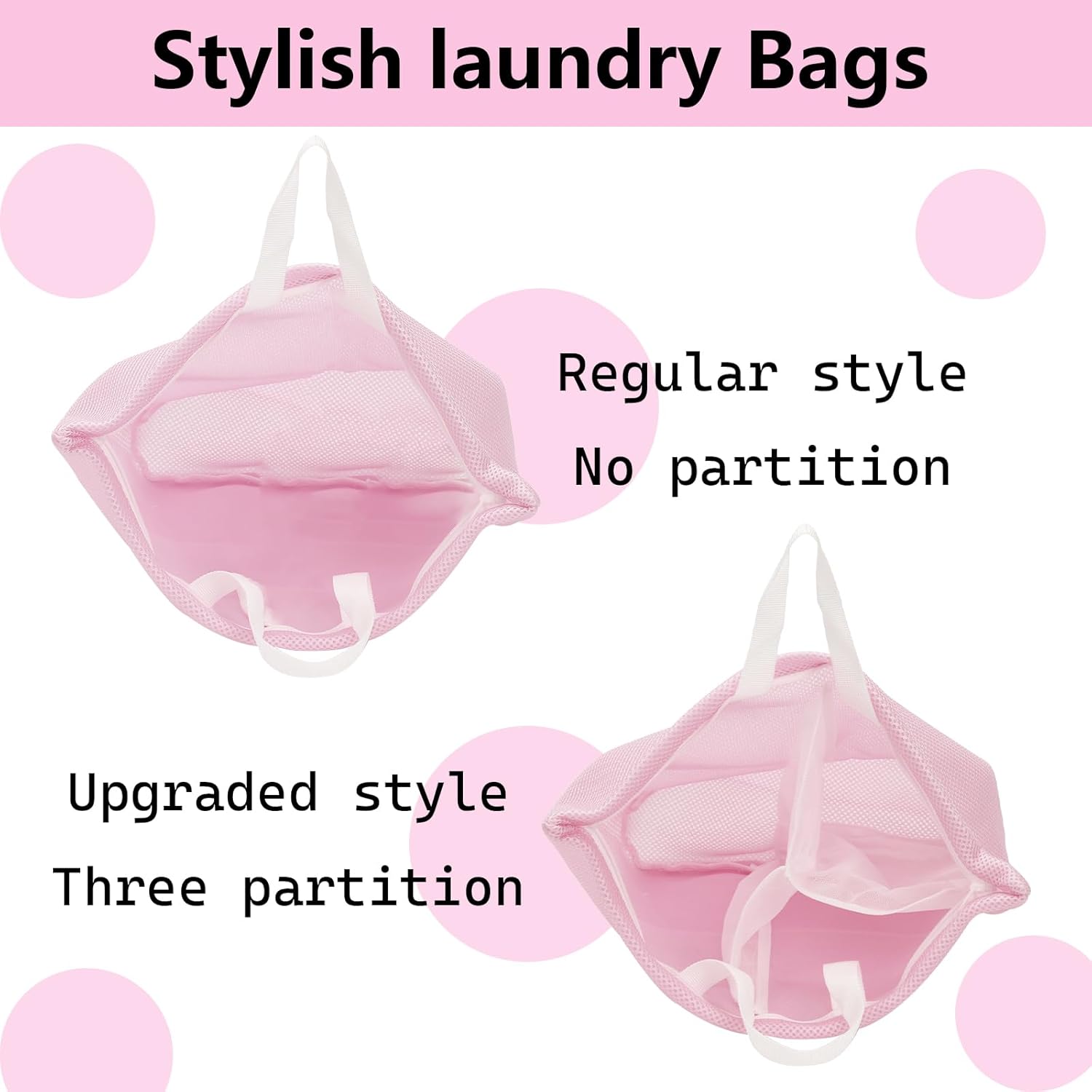 2 Pcs Special Zoning laundry bag for delicates with handles mesh laundry bags washing machine