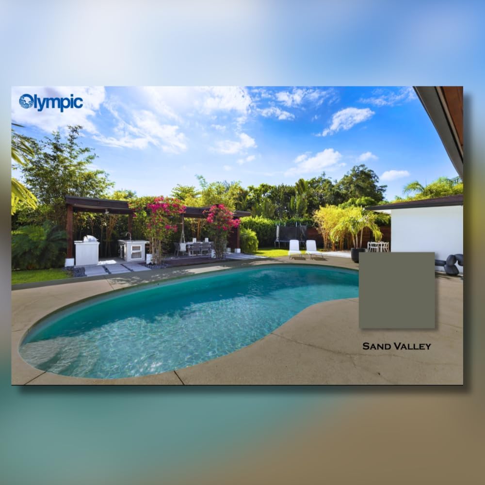 Olympic Patio Tones - Sand Valley - 1 Gallon - Non-slip acrylic deck and patio coating, concrete