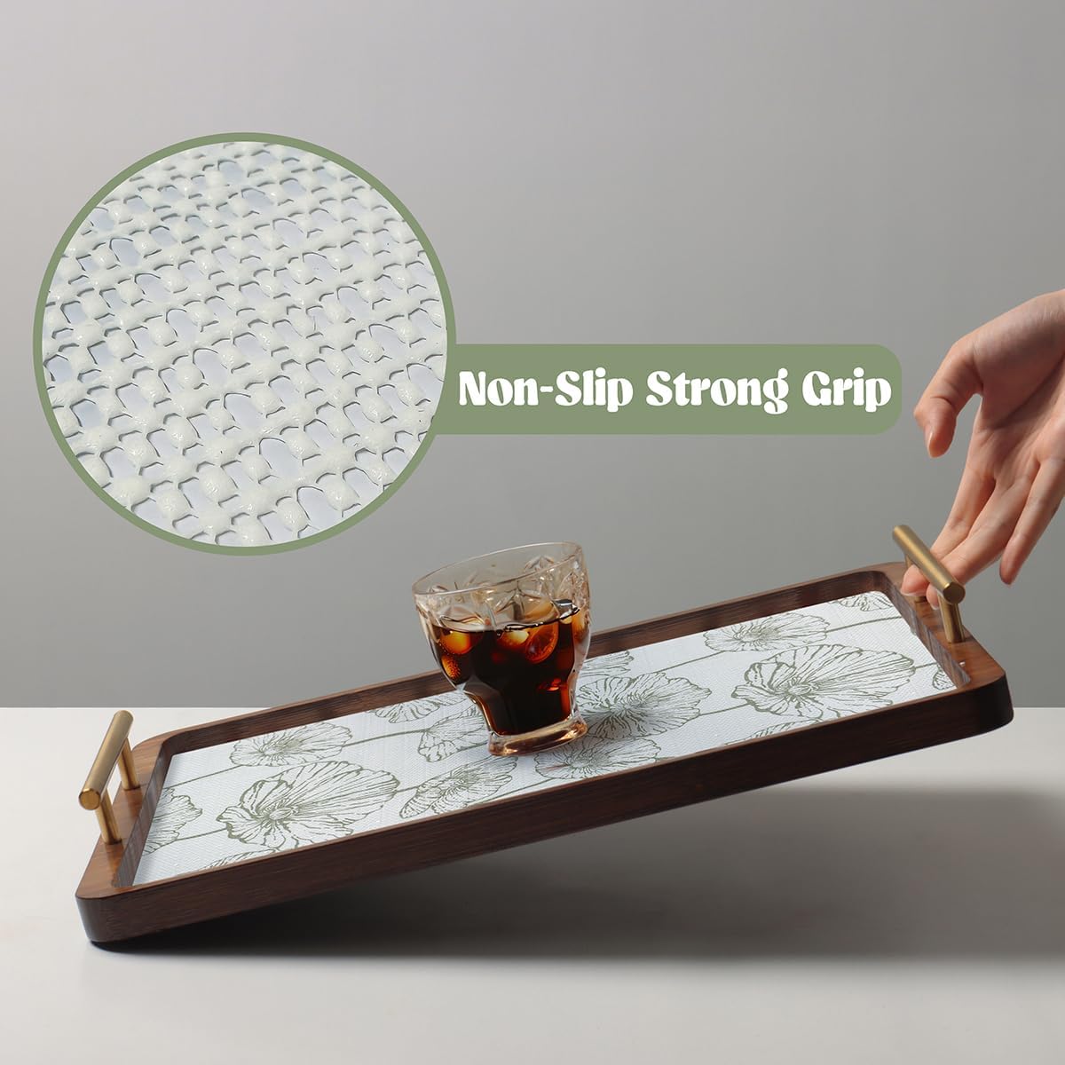 Shelf Liner for Kitchen Cabinets Non-Adhesive Cabinet Liner,Non-Slip Drawer Liners,Waterproof