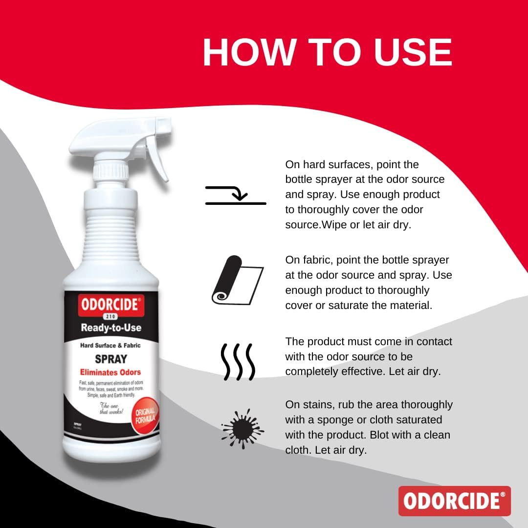 Odorcide Odor Eliminator Soaker: Odor Eliminator for Strong Odor on Carpets, Hardwood & More