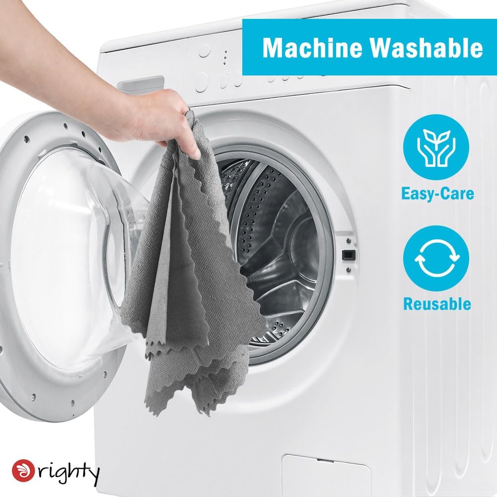 Orighty Grey Microfiber Cleaning Cloth, 150 Pack Highly Absorbent Cleaning Supplies, Lint Free