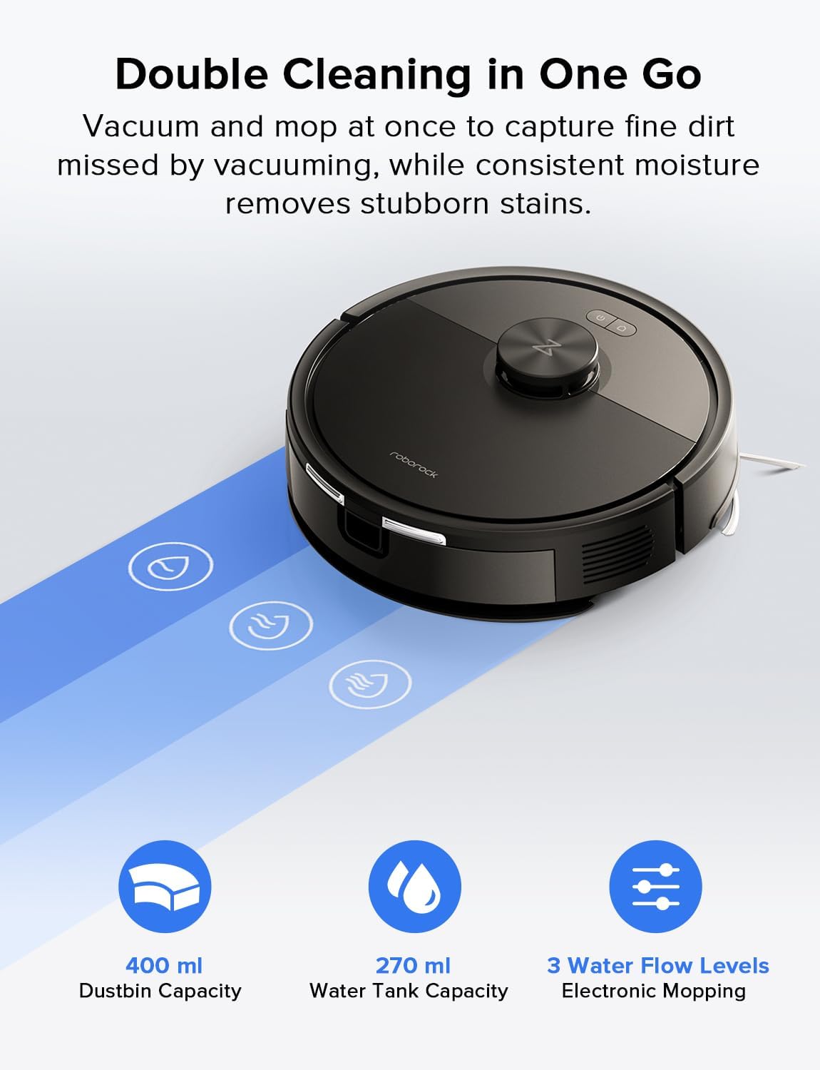 roborock Q7 L5 Robot Vacuum and Mop Combo, 8,000Pa Suction, Upgraded from Q5 Pro, Dual Anti-Tangle