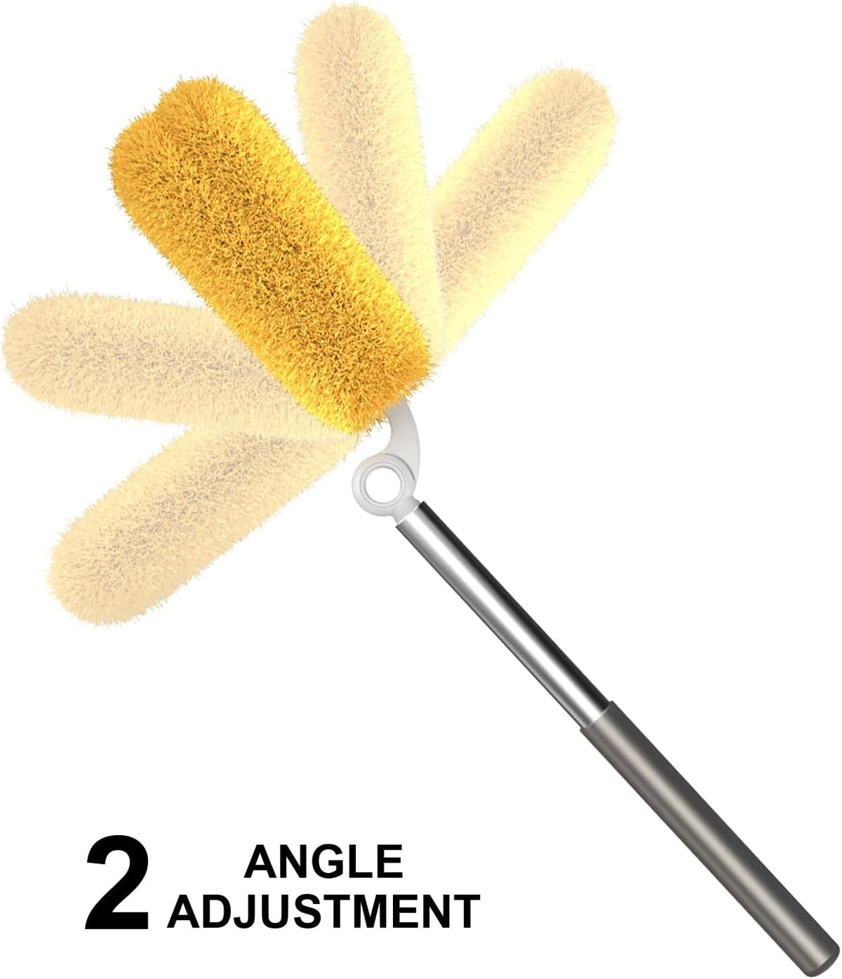 Long Handle Duster with 2 Replacement Heads, Washable Cleaning Duster Kit with Laundry Mesh Bag