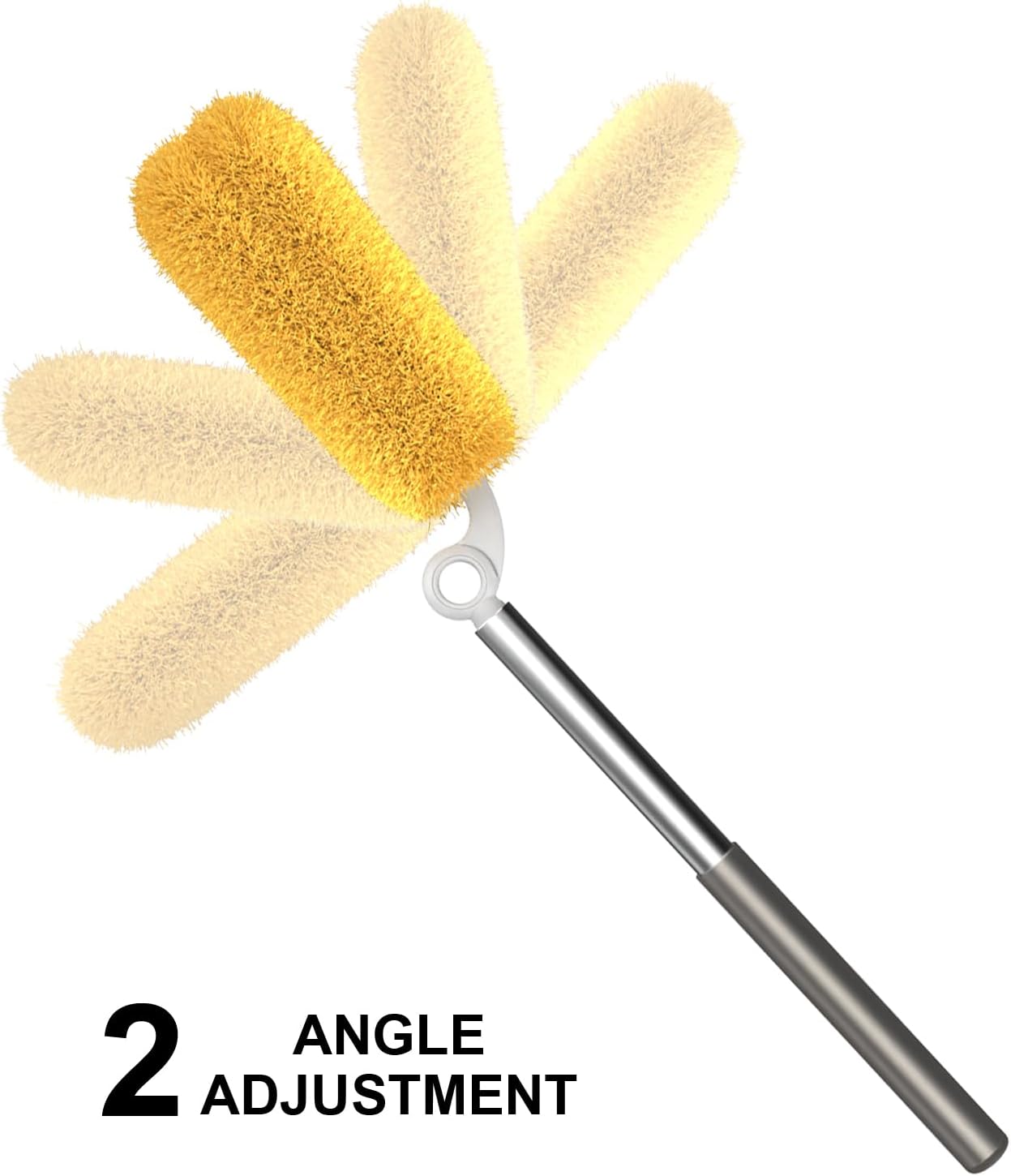 Long Handle Duster with 2 Replacement Heads, Washable Cleaning Duster Kit with Laundry Mesh Bag