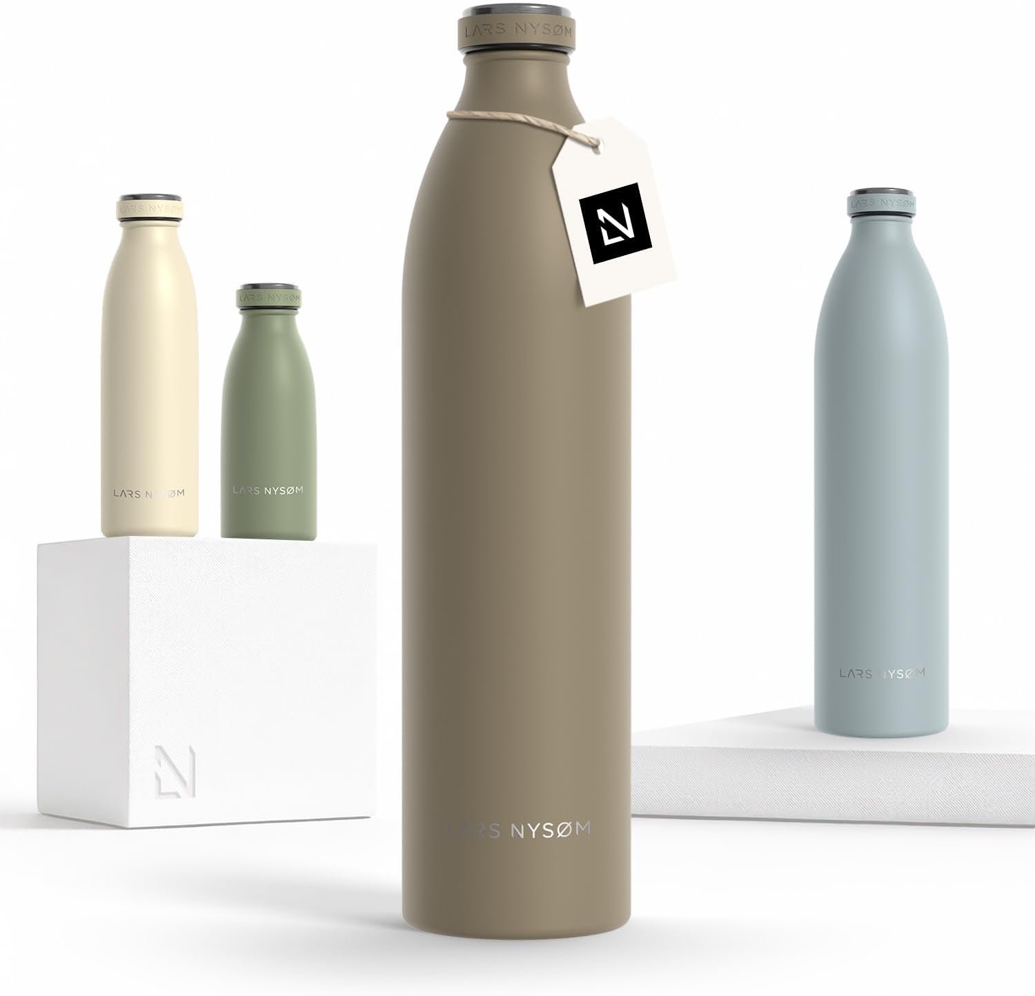 LARS NYSØM Stainless Steel Insulated XL Water Bottle 12oz 17oz 25oz 34oz 51oz | Insulated Thermo