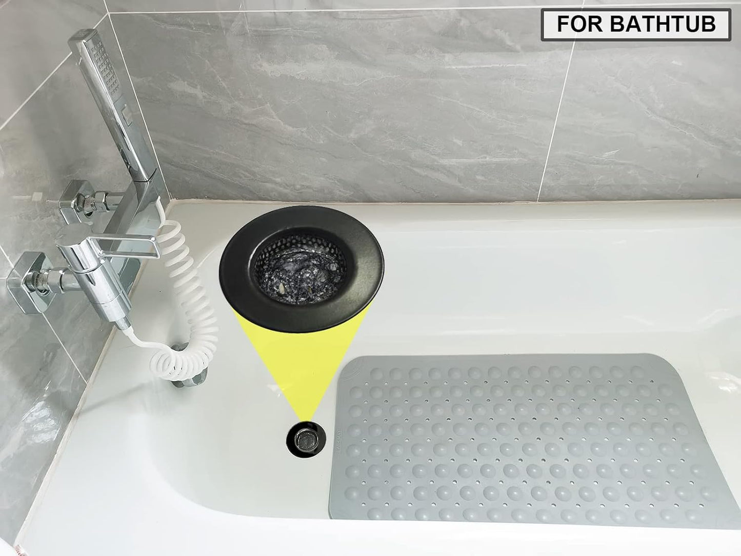 1.75" Bathtub Drain Strainers, Shower Drain Hair Catchers, Stainless Steel Drain Filter Cover for