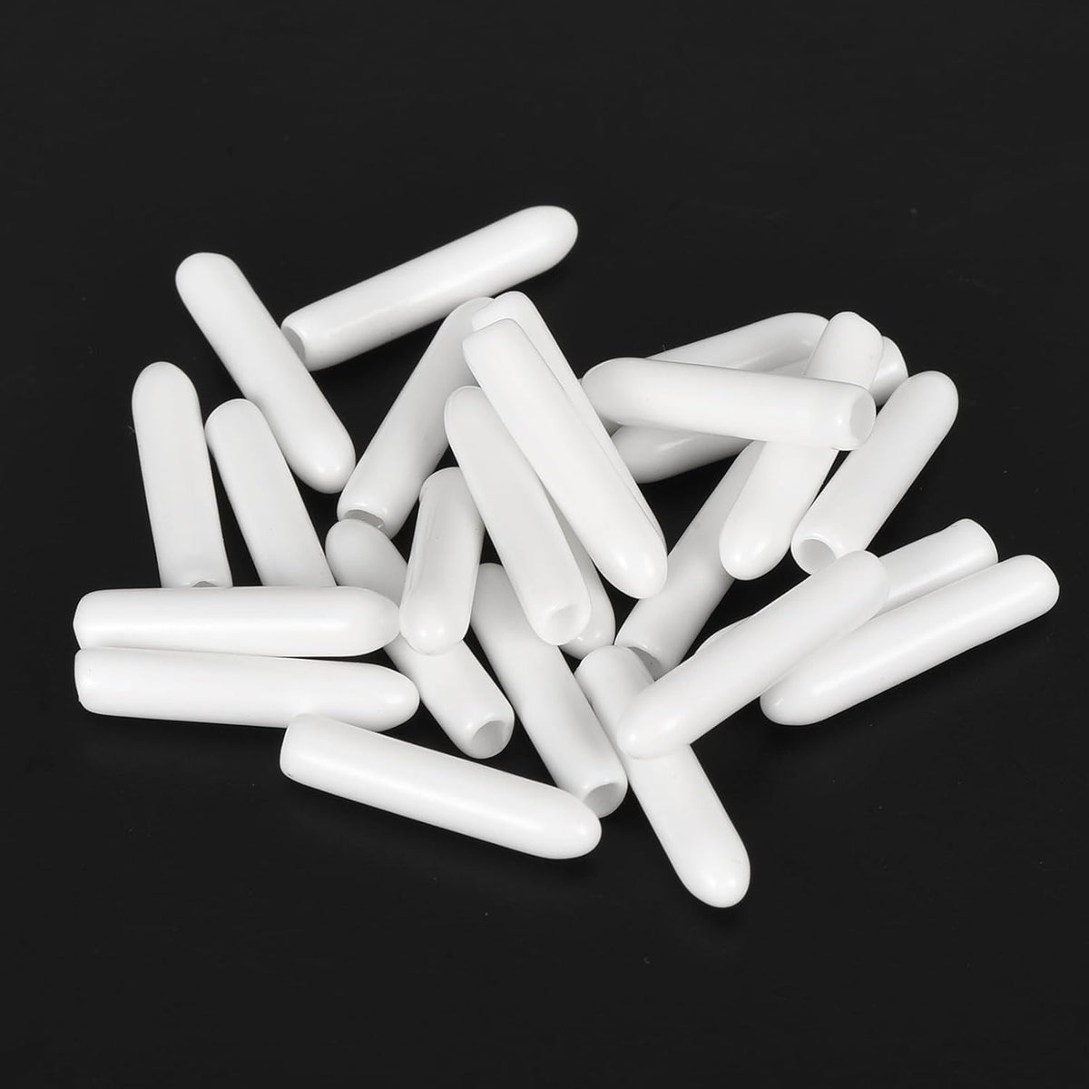uxcell 20pcs Rubber End Caps 2mm ID Vinyl Round End Cap Cover Screw Thread Protectors White