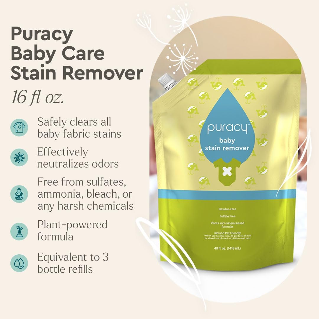 Puracy Stain Remover - Cleaning Spray, Clothes Stain Removal, Laundry Stain Spray for Clothes