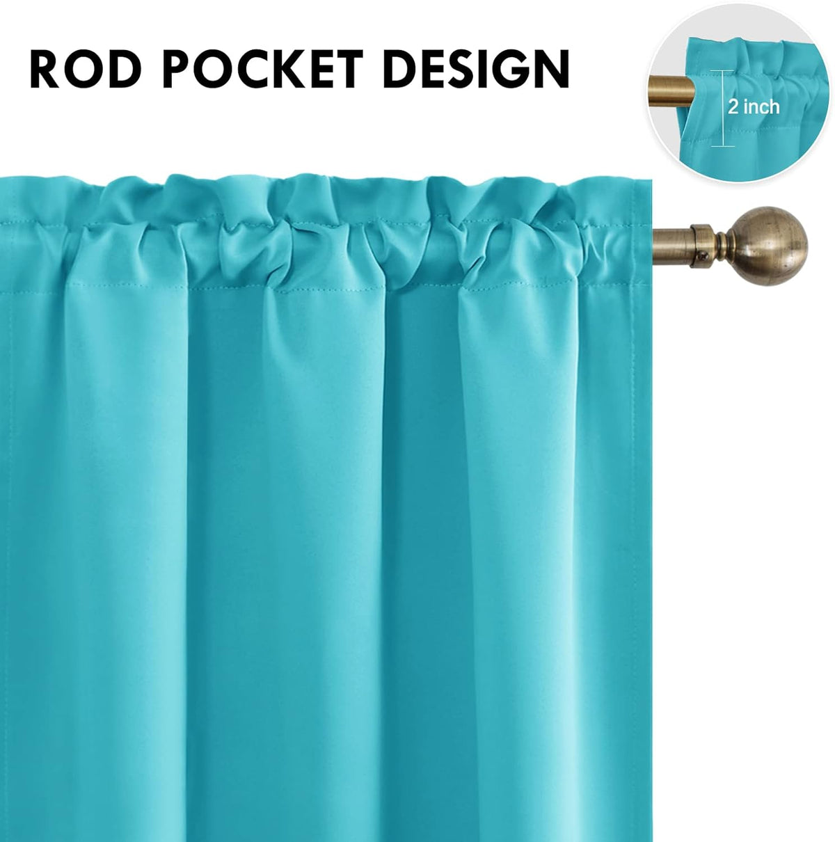 DWCN Blackout Curtains for Bedroom – Thermal Insulated Room Darkening Drapes for Living Room