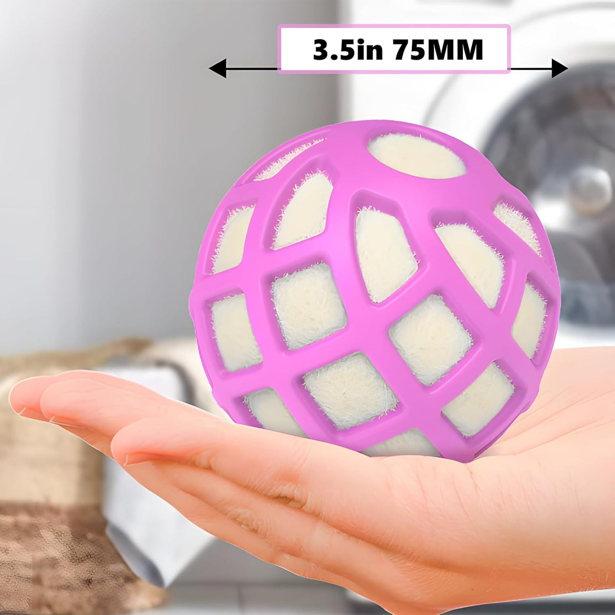 Dryer Balls – Patented Silicone Guard, Natural Wool Core, Super Anti-Tangle & Saves Drying Time