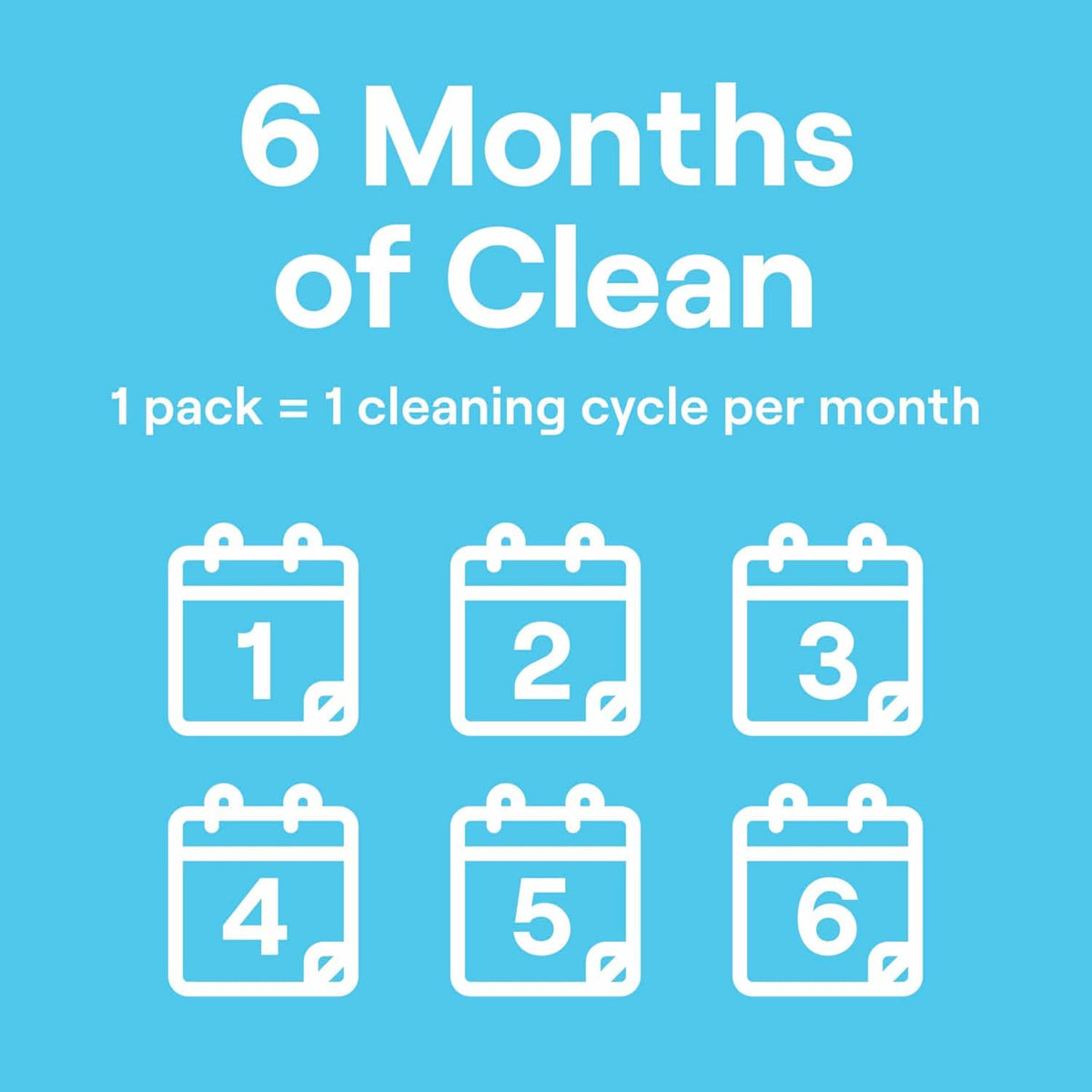 Seventh Generation Washing Machine Cleaner 6 Count Free & Clear Targets Odor-Causing Residue