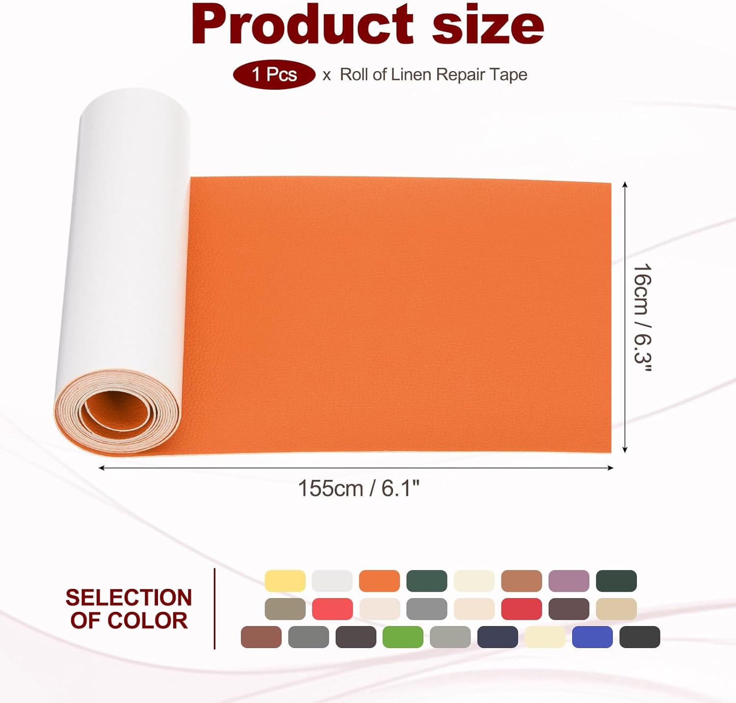PATIKIL Leather Patches Tape for Furniture, 6.3 x 61 Inch Self Adhesive Vinyl Leather Repair Kit