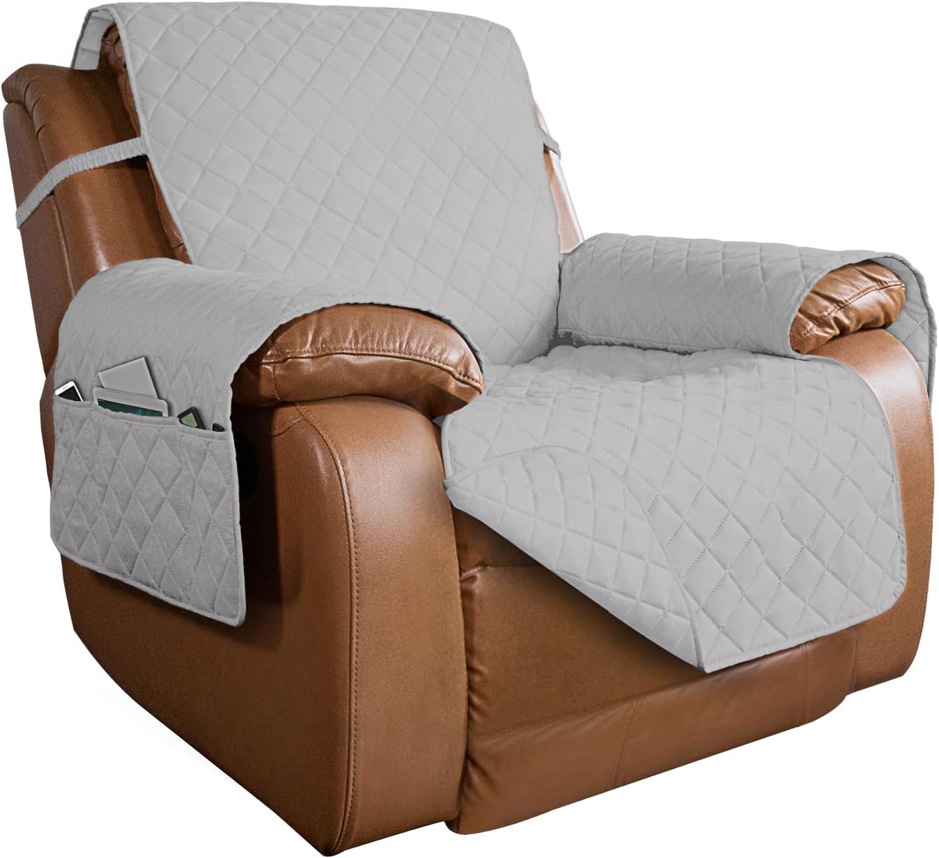 PureFit Reversible Quilted Sofa Cover, Water Resistant Slipcover Furniture Protector, Washable