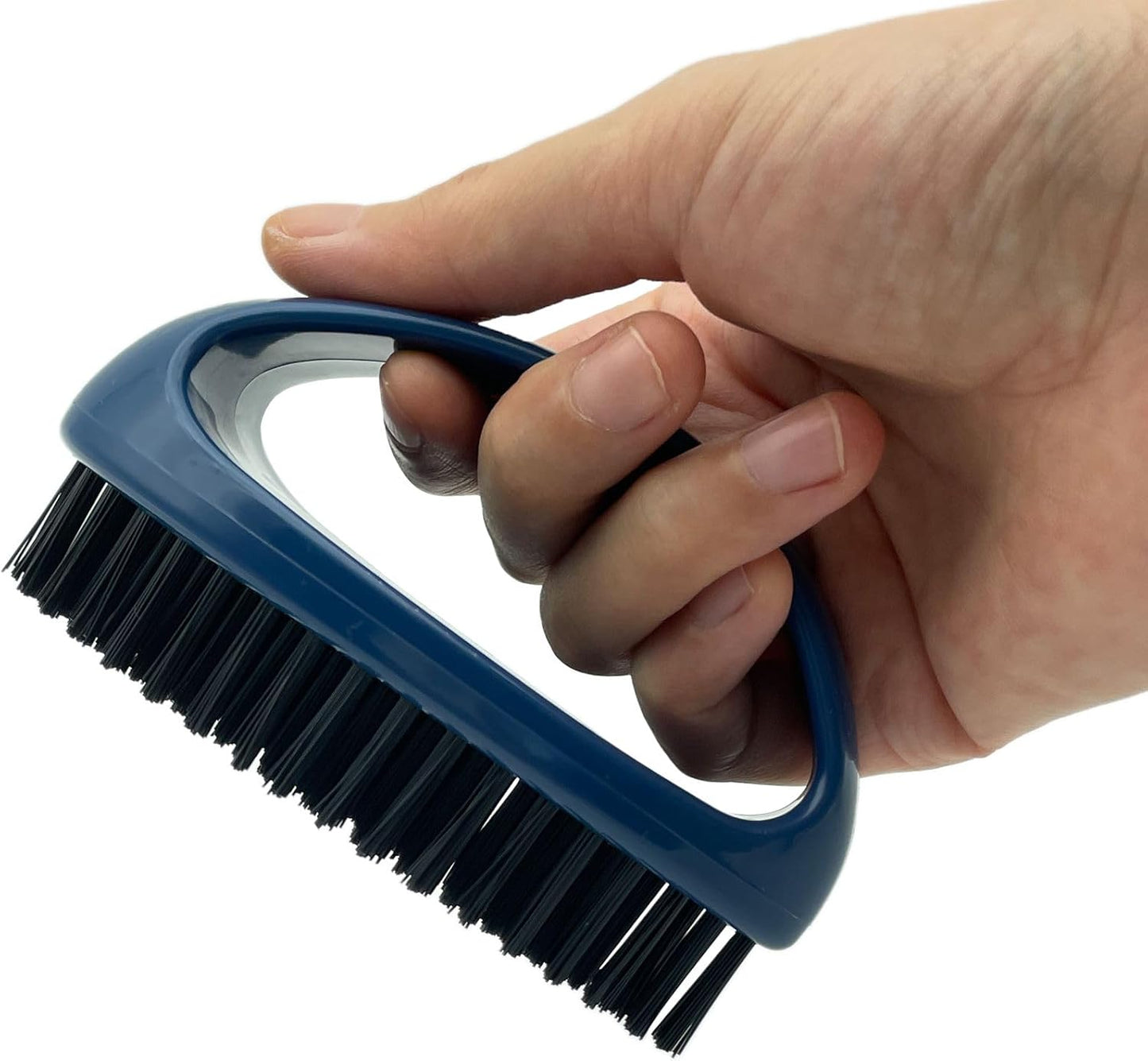 Small Scrub Brush with Nylon Bristles - Heavy Duty Cleaning Brush for Bathroom, Kitchen, Grout