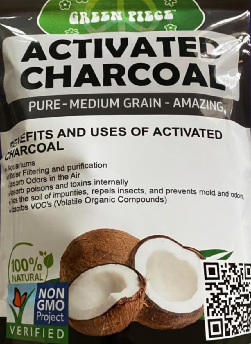 Green Piece® Activated Charcoal Pure - Medium Grain Air Purifying Bag - Kid/Pet Friendly Air/Water
