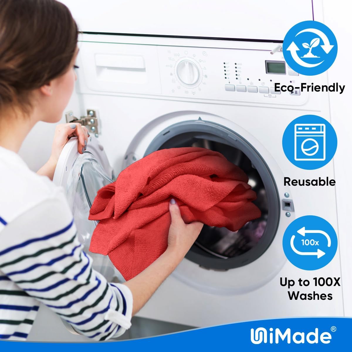 Shop Towel Rag, 200 Pack Reusable Rags Bulk Microfiber Cleaning Cloth Lint Free Towels for Car