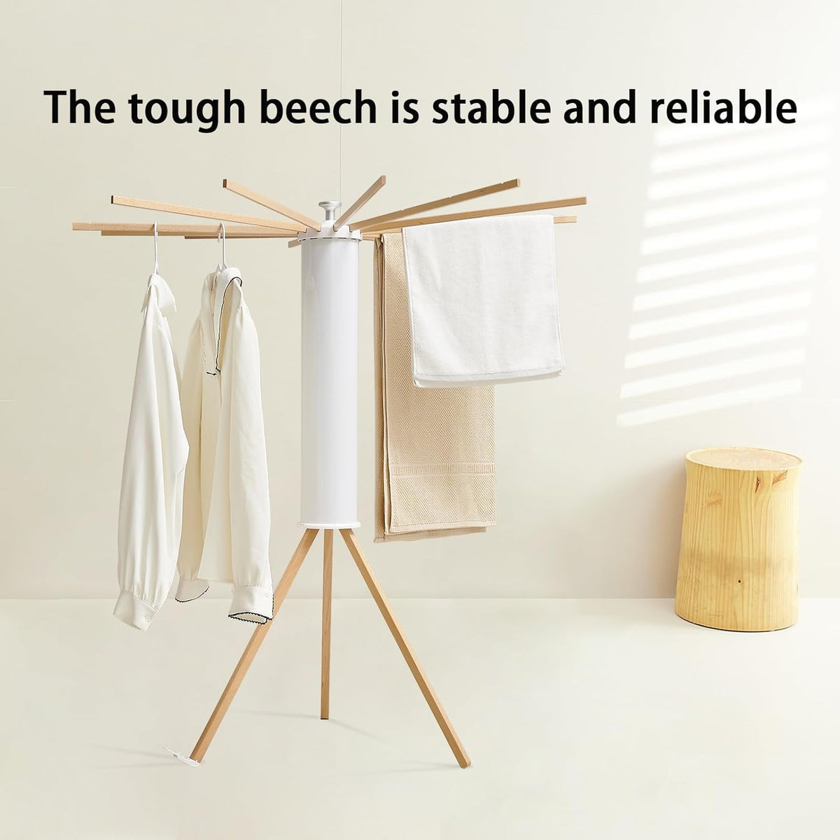 JOOM Tripod Clothes Drying Rack, Garment Rack Portable and Foldable Space Saving Laundry Drying