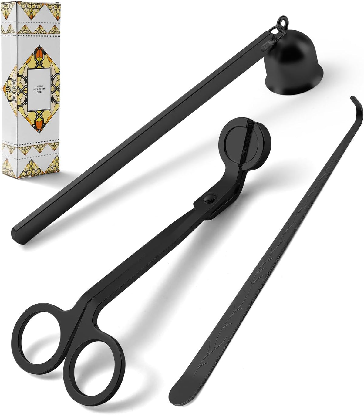 PATOISE 3 in 1 Candle Accessory Set, Candle Wick Trimmer Cutter, Candle Snuffer Mini, Candle Wick