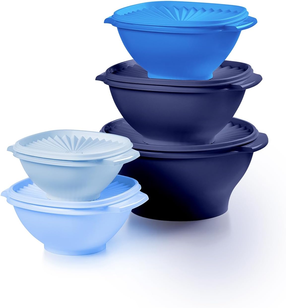 Tupperware Heritage Collection, New 10 Piece Food Storage Container Set in Vintage Blue, Dishwasher