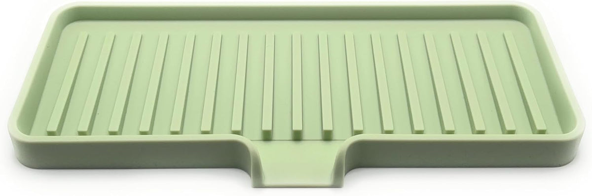 Happitasa Silicone Soap Dish Tray and Sponge Holder with Drain Chute | Bathroom and Kitchen Sink