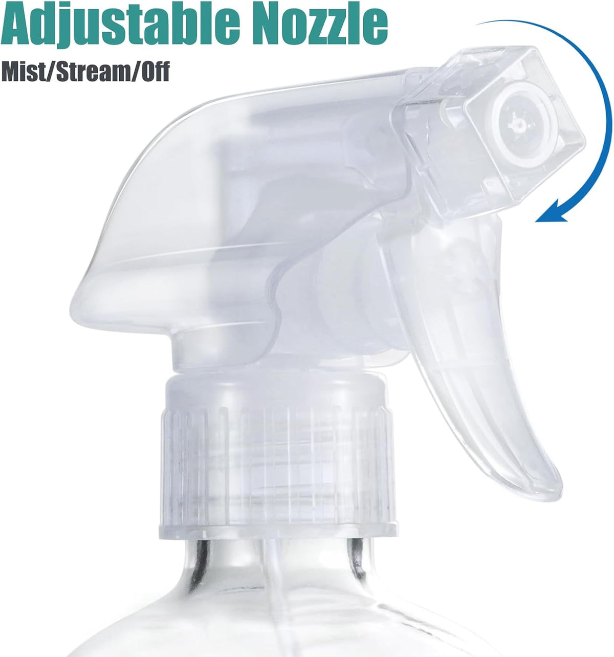 Glass Spray Bottles with Silicone Sleeve Protection, 16 oz Empty Refillable Containers, Reusable