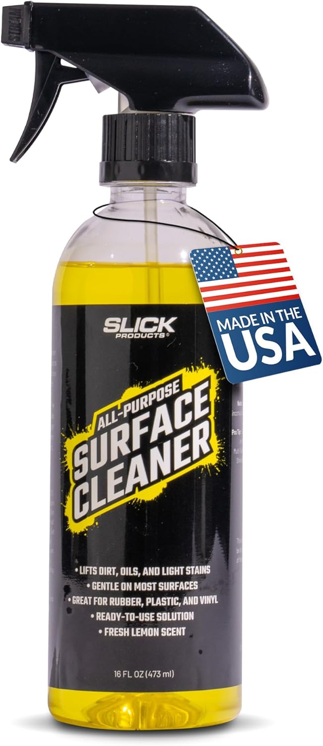 Slick Products All-Purpose Surface Cleaner – Interior & Exterior Vehicle Spray for Plastic, Vinyl