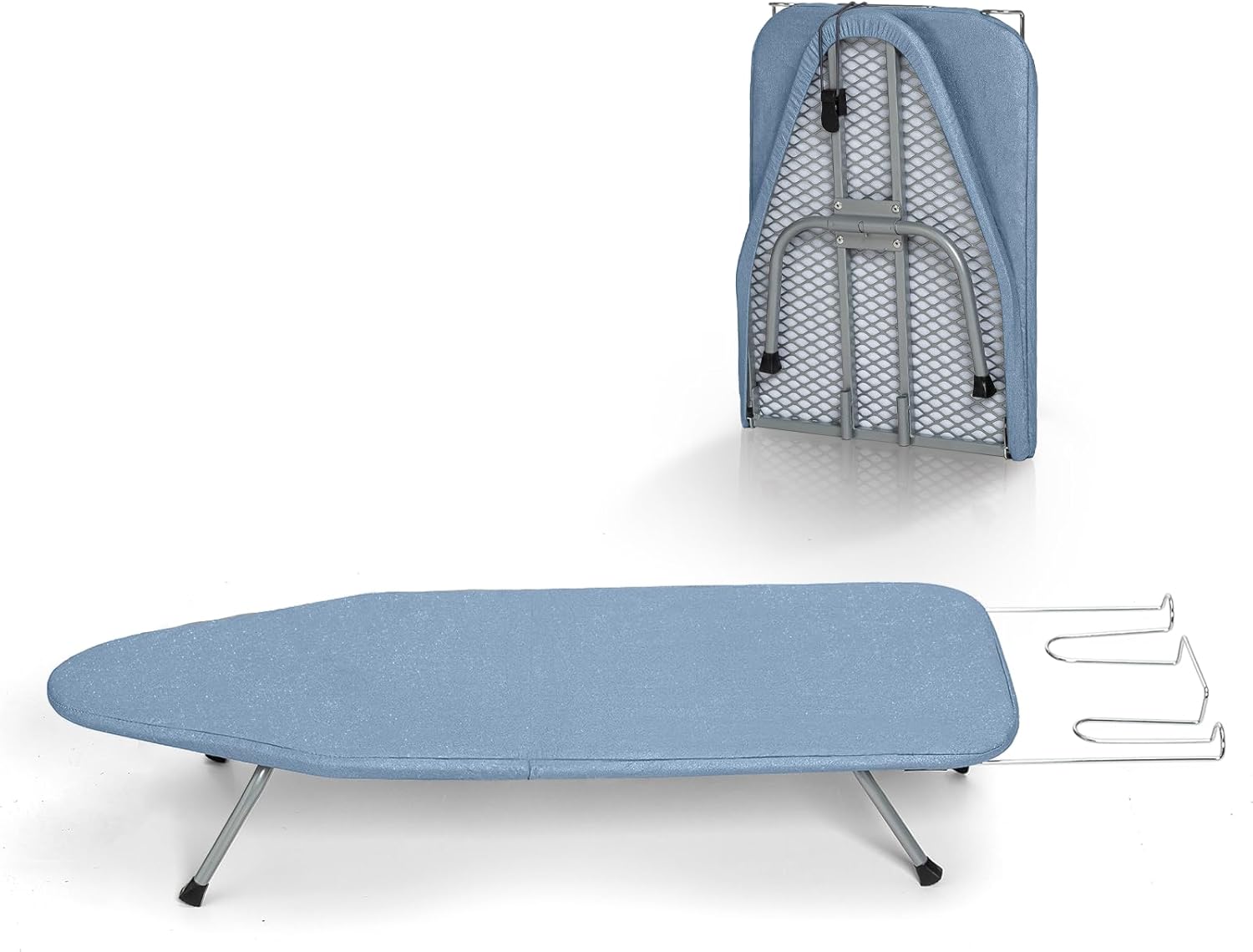 Small Ironing Board Tabletop with Cover and Pad, BlissBoard Mini Folding Iron Board Portable with