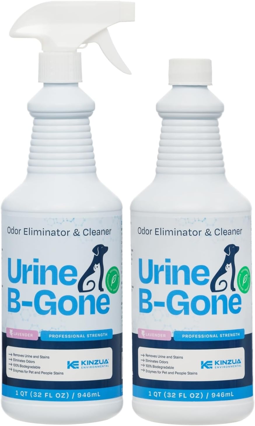 KINZUA ENVIRONMENTAL Urine B-Gone, Professional Enzyme Odor Eliminator & Pet Stain Remover, Human
