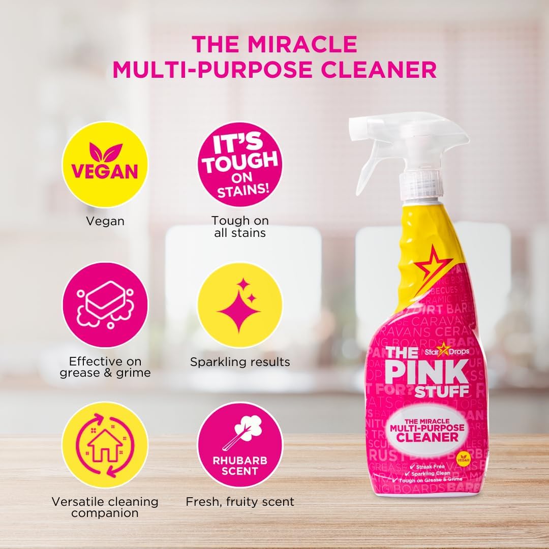 Stardrops - The Pink Stuff - The Miracle Cleaning Paste, Multi-Purpose Spray, Bathroom Foam Spray