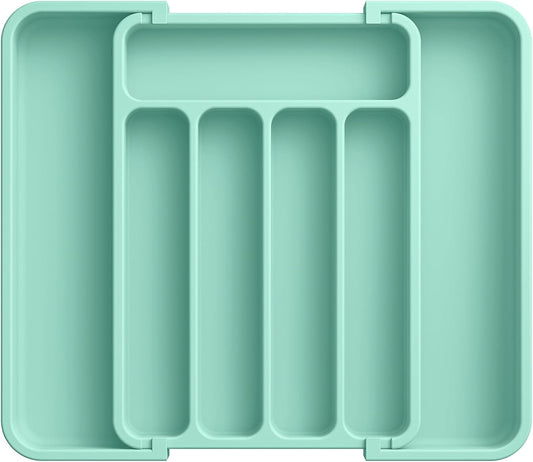 Aujen Silverware Organizer - Expandable Kitchen Drawer Organizer, Adjustable Utensil Organizer