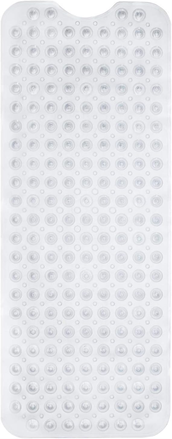 ENKOSI Bath Mat – 40 x 16 Inch Extra Long Non Slip Bathtub Mat – Anti Slip Clear Shower Mat with
