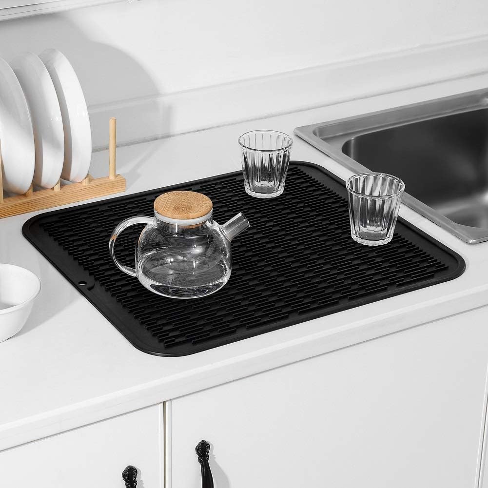 Silicone Dish Drying Mat for Multiple Usage,Easy clean,Eco-friendly,Heat-resistant Silicone Mat for