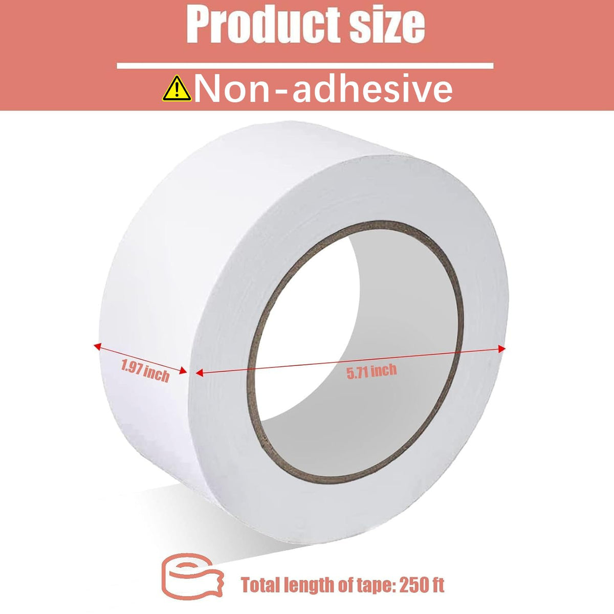 Drywall Paper Tape, 2” x 250 ft Ultra-Thin Fiber Paper Drywall Joint Tape for Seam Patch for Wall