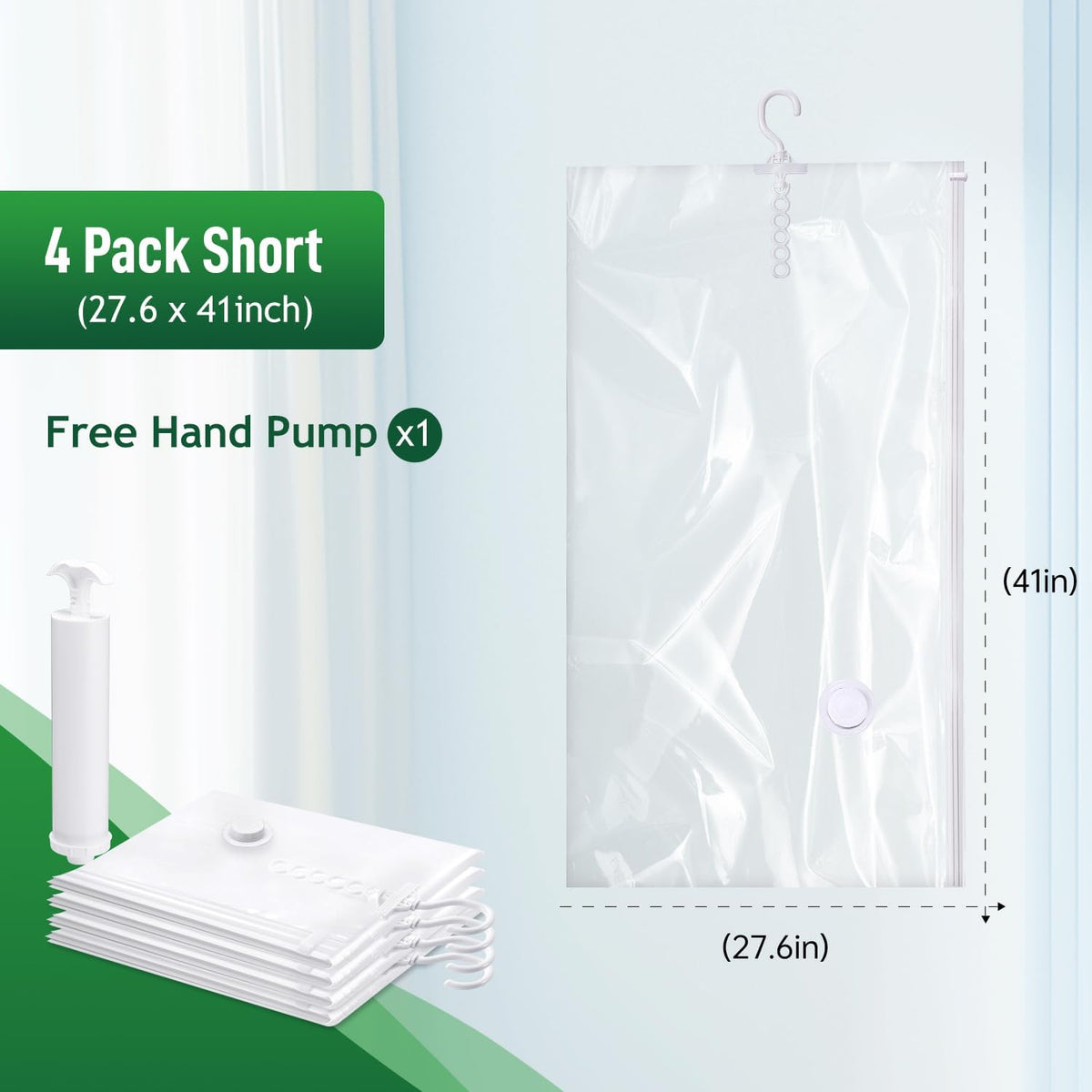 Hanging Vacuum Storage Bags For Clothes With Hand Pump,Coat Storage Bag Hanging,Vacuum Bags For