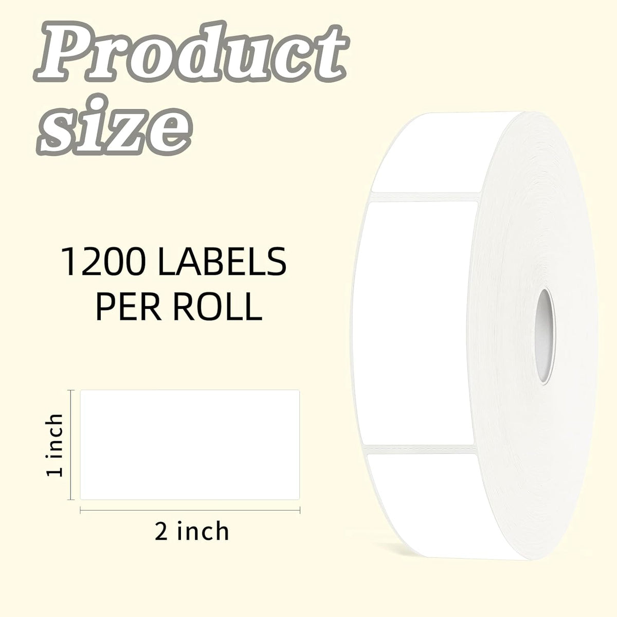 1200 Blank Removable Freezer Labels Water Oil Resistant with Perforation Line for Food Containers