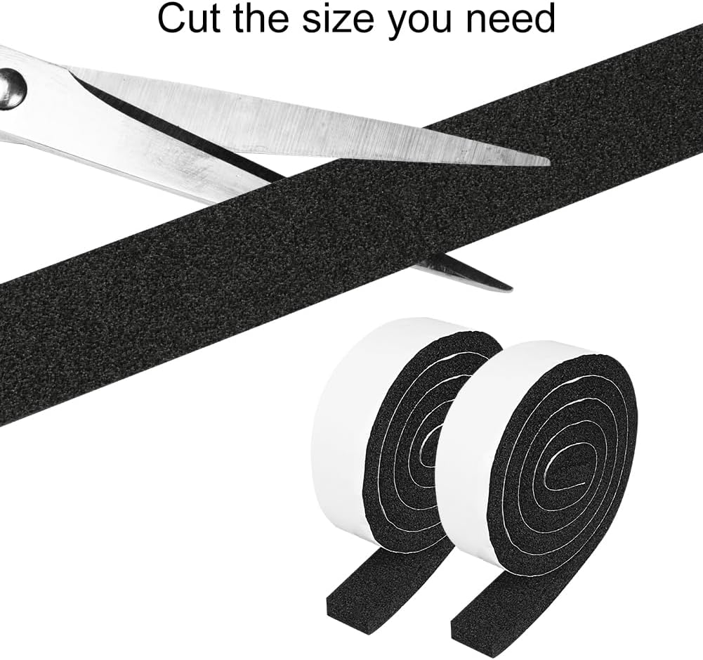 2 Rolls 1/2 Inch W 1/4 T Weather Stripping Air Conditioner Open Cell Foam Seal Tape, Window