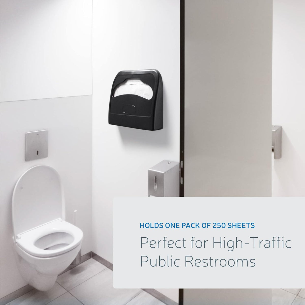 EZbrnd Wall Mount Half-Fold Toilet Seat Cover Dispenser for Commercial/Washroom/Office, Seat Cover
