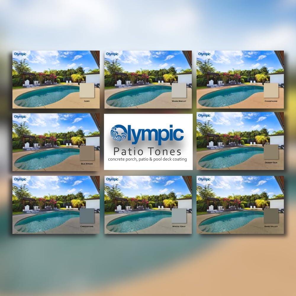 Olympic Patio Tones - Sand Valley - 1 Gallon - Non-slip acrylic deck and patio coating, concrete