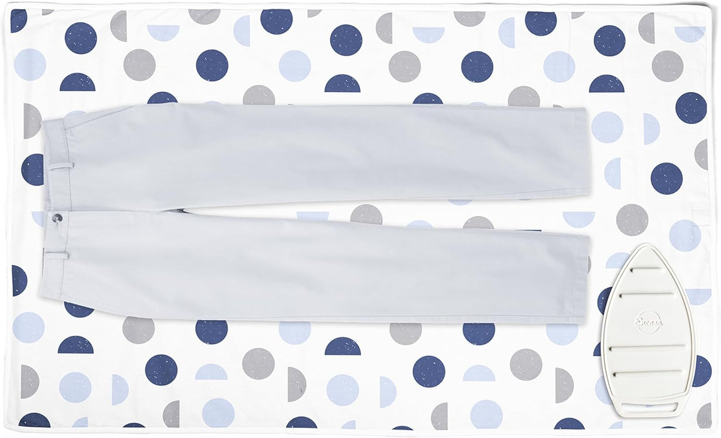 Encasa XO Ironing Mat/Pad (Large 48"x28") with 3mm Padding & Silicone Iron Rest for Steam Pressing