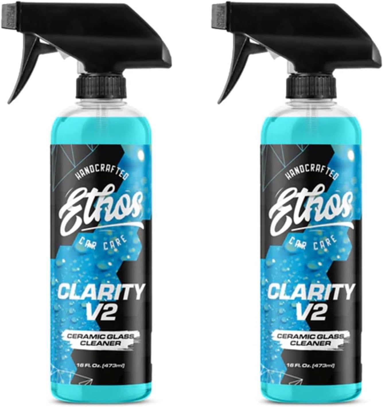 Ethos Clarity V2 - Ceramic Glass Cleaner and Water Repellent - Streak-Free Window Cleaner with