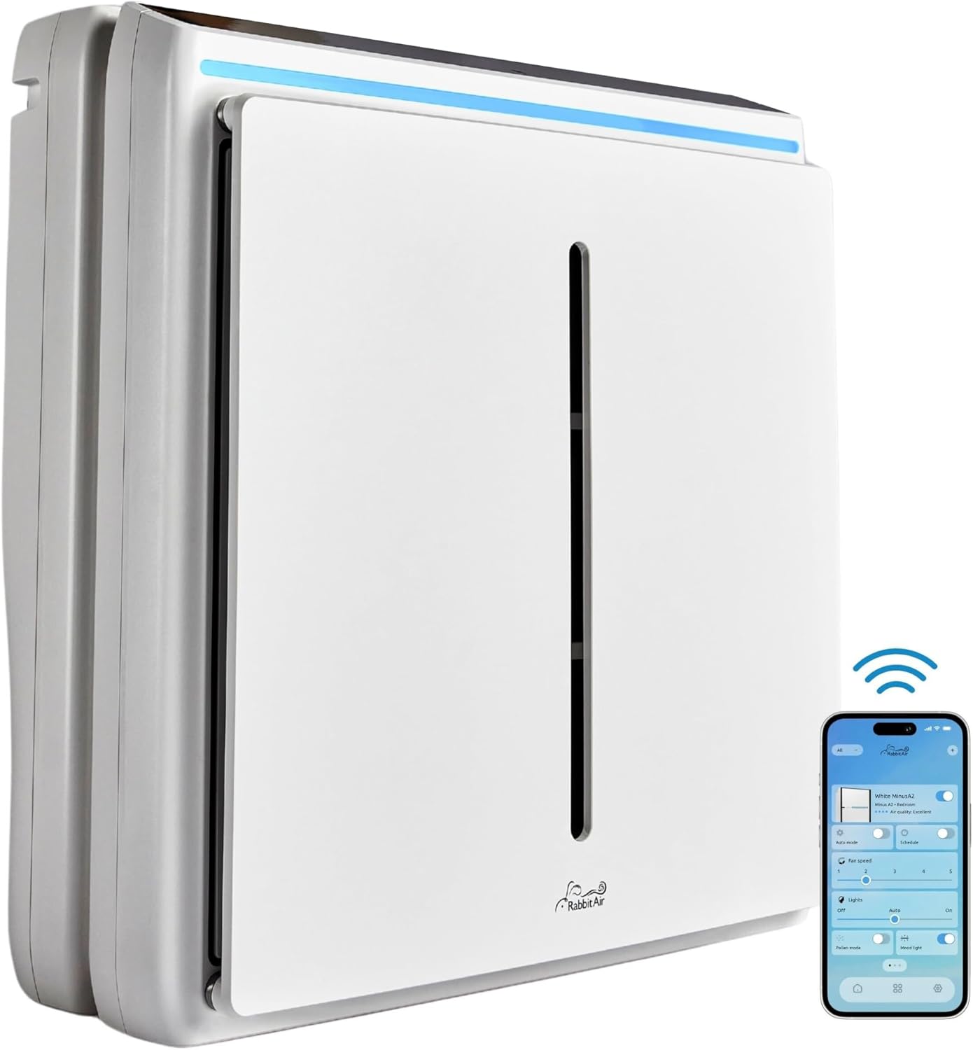 Rabbit Air, A3 SPA-1000N Air Purifiers for Home, Ultra Quiet HEPA Air Purifier - Wall Mountable Air