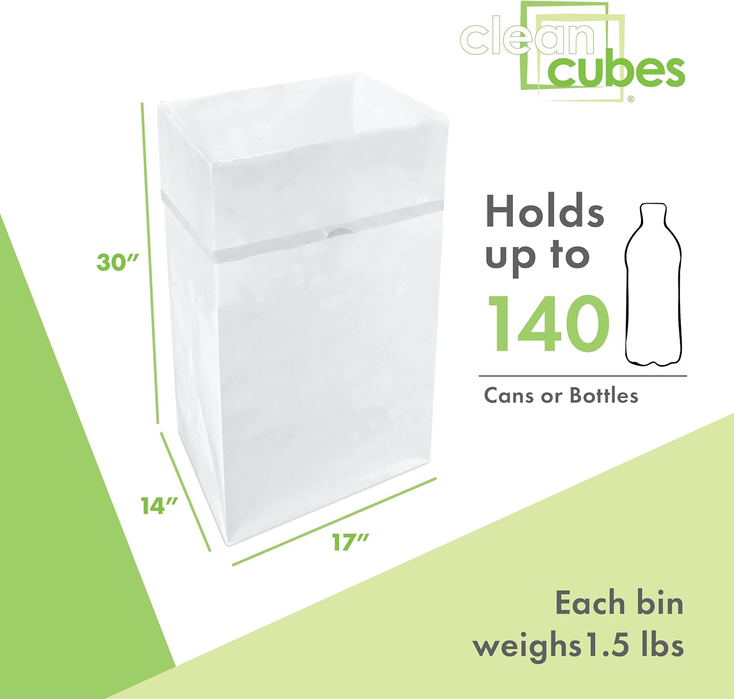 30 Gallon Disposable Pop-Up Trash Cans (3-Pack) with Fitted Bags – Foldable Garbage & Recycling