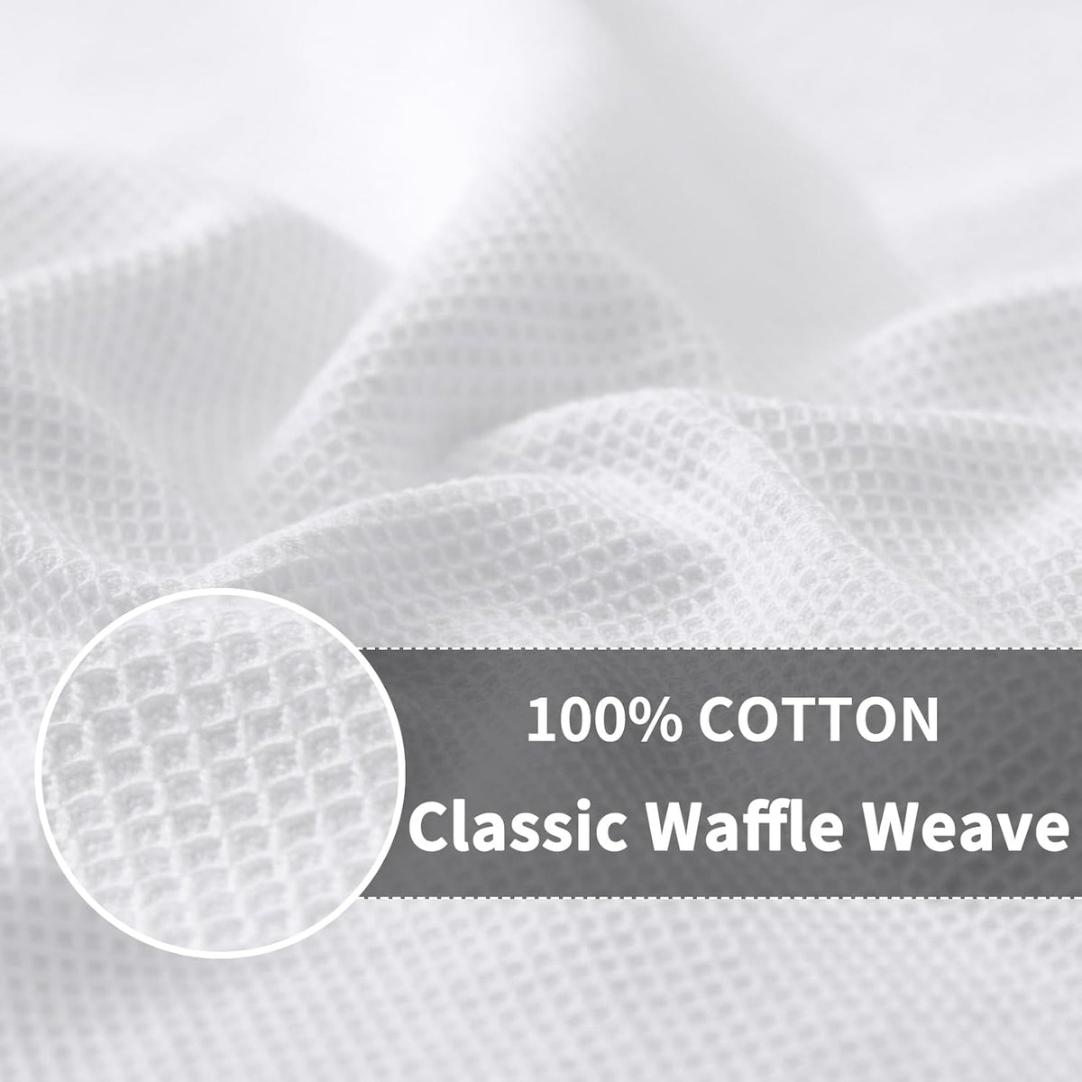 Homaxy 100% Cotton Waffle Weave Dish Cloths - 12 Pack Soft and Absorbent Dish Towels - 12 x 12