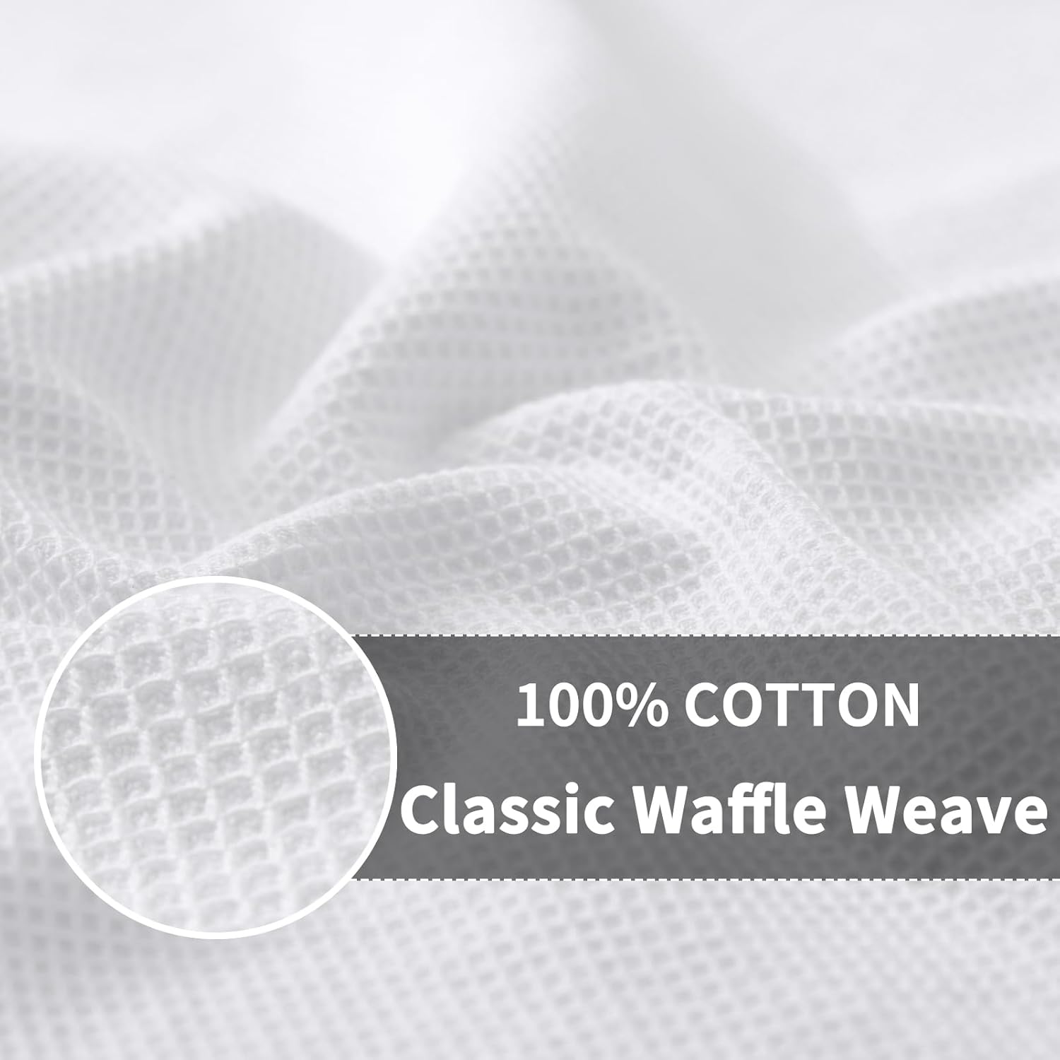 Homaxy 100% Cotton Waffle Weave Dish Cloths - 8 Pack Soft and Absorbent Dish Towels - 12 x 12