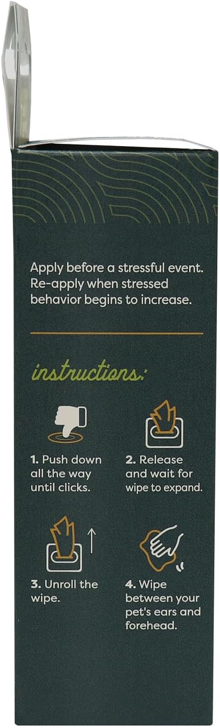ALZOO Calming Wipes with Pheromones for Cats and Dogs, On The Go Wipes Helps Reduce Stressful